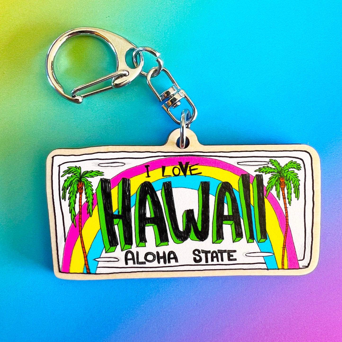 Hawaii License Plate Keychain