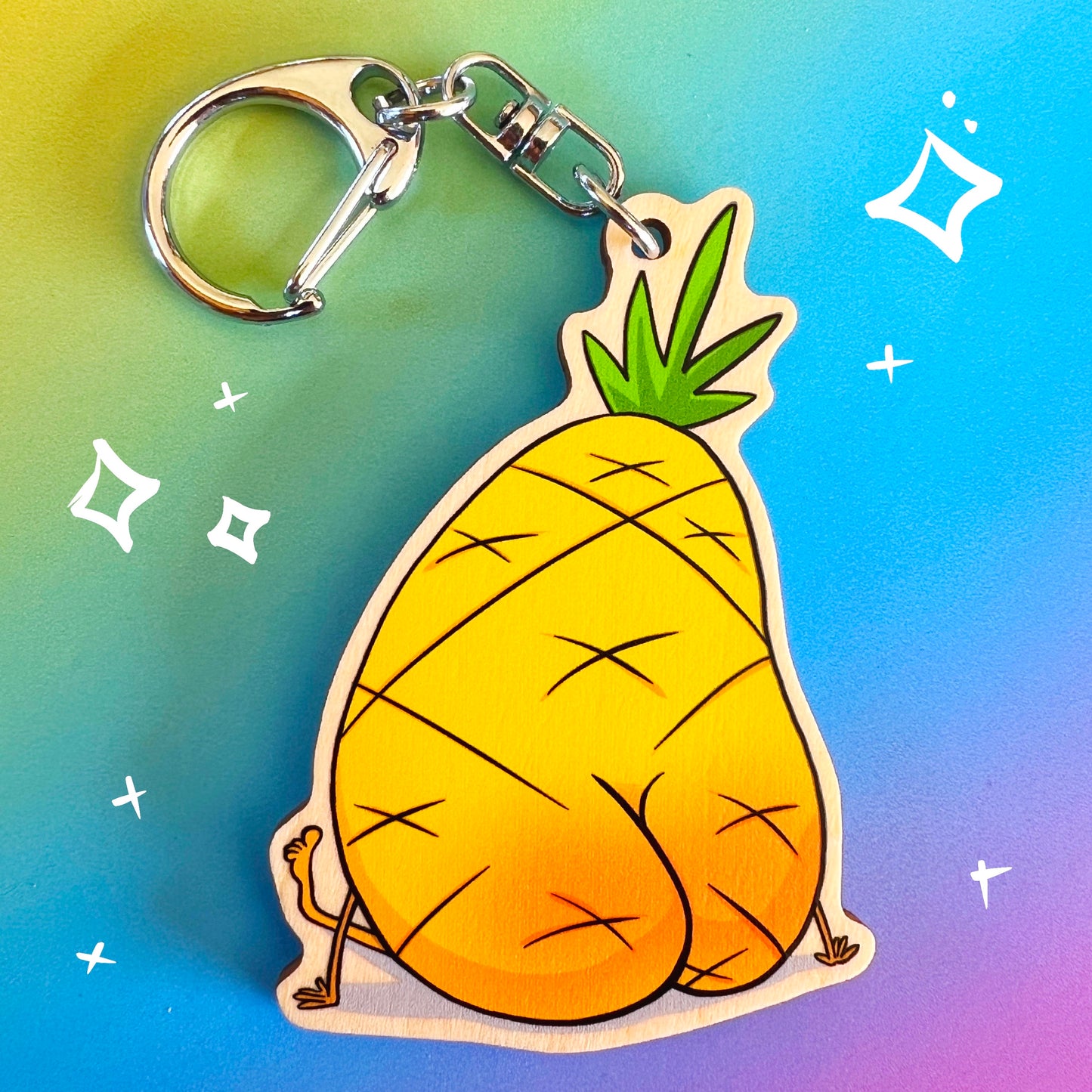 Pineapple Booty Keychain