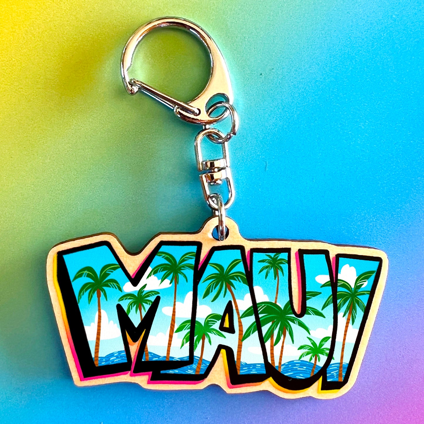 Maui Palm Trees Keychain