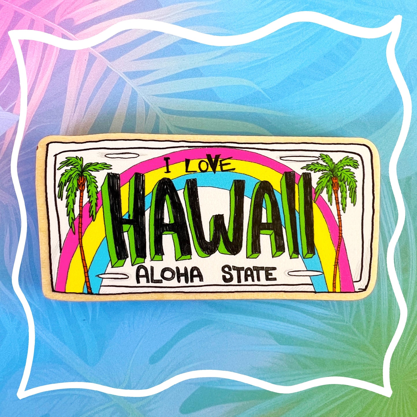 Hawaii License Plate Magnet