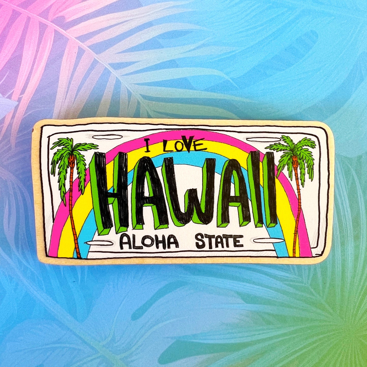 Hawaii License Plate Magnet