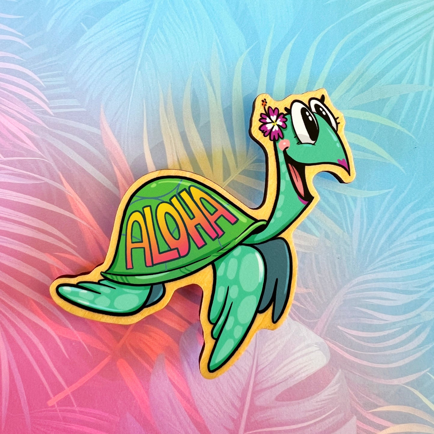 Turtle Shell Aloha Magnet