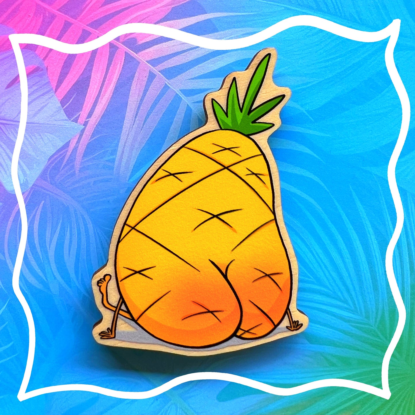 Pineapple Booty Magnet