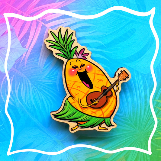 Pineapple Ukulele Magnet