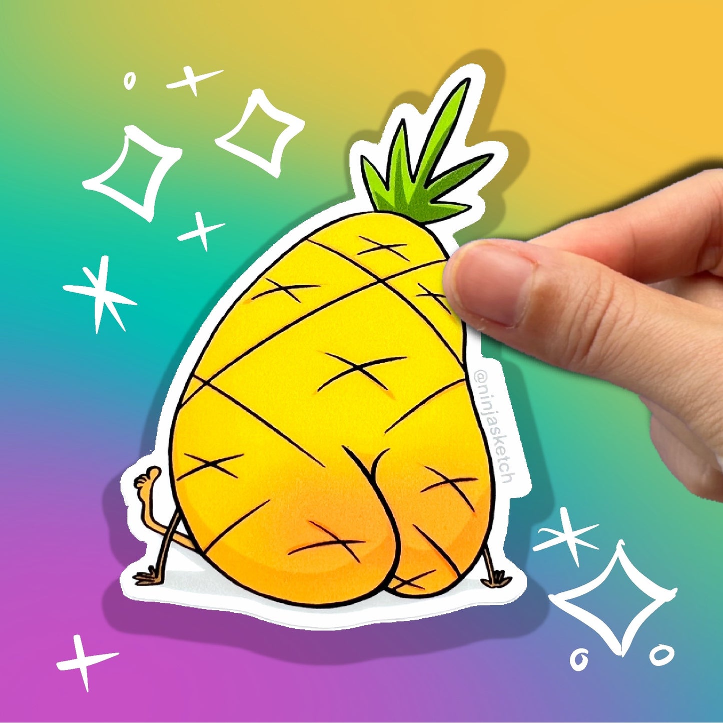 Pineapple Booty Sticker