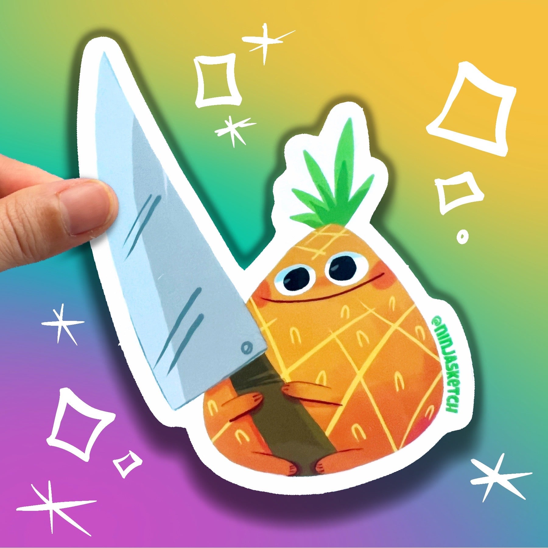 Killer Pineapple Sticker – Ninja Sketch