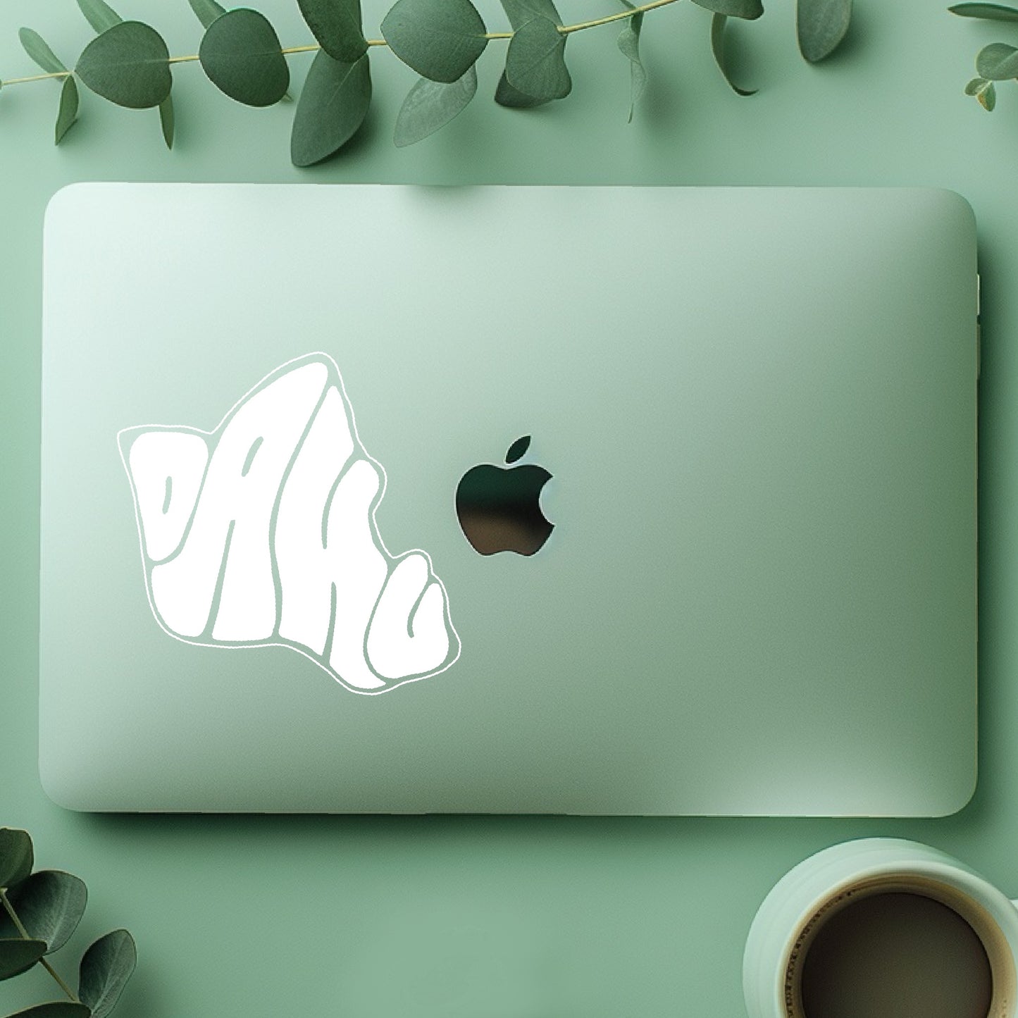 Shape of Oahu Decal Sticker