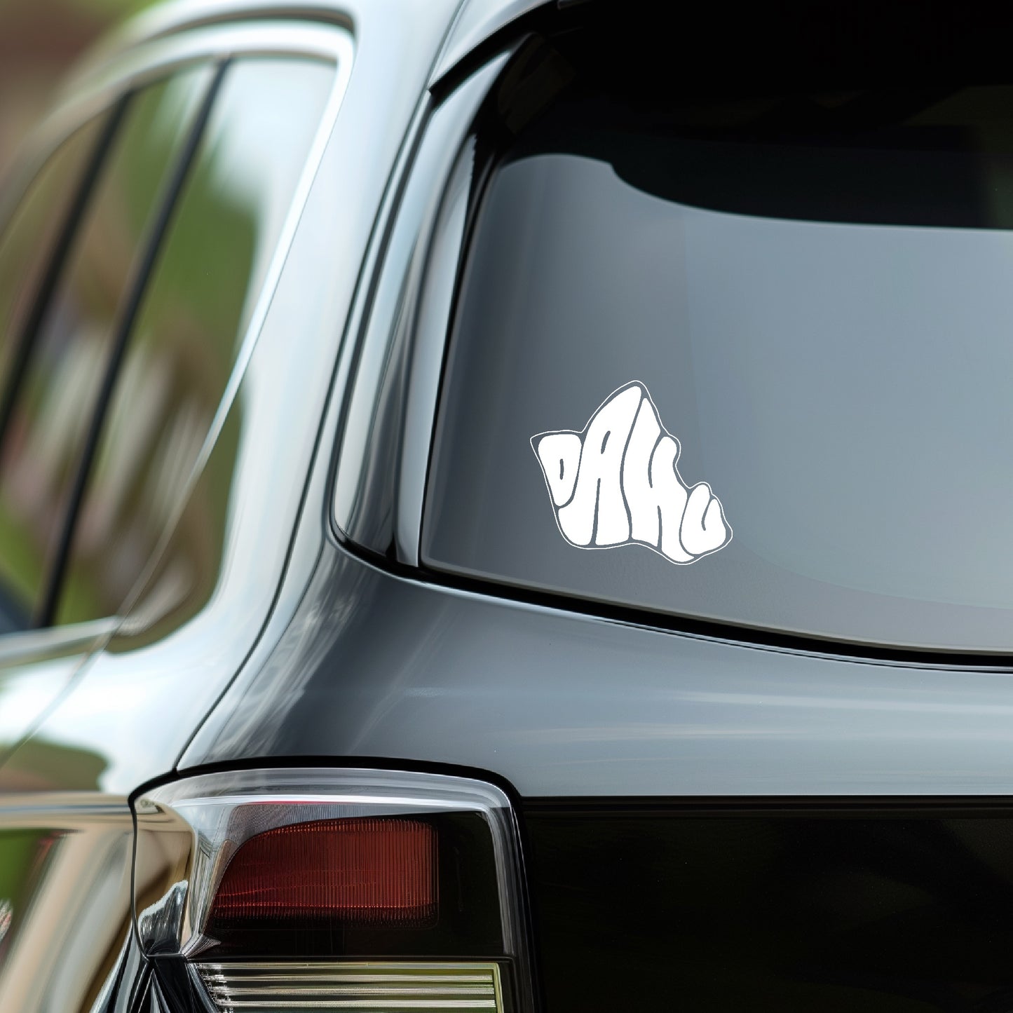 Shape of Oahu Decal Sticker