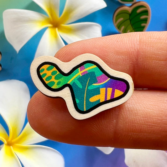 Maui Island Tiny Wood Pin