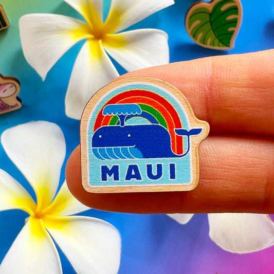 Maui Whale Tiny Magnetic Pin