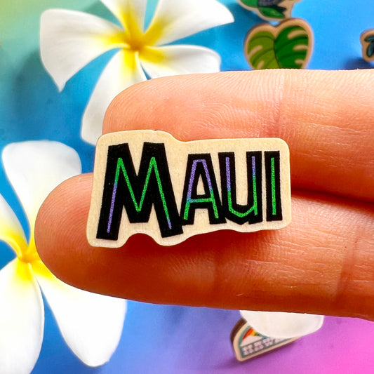 Maui Jurassic Font Tiny Wood Pin