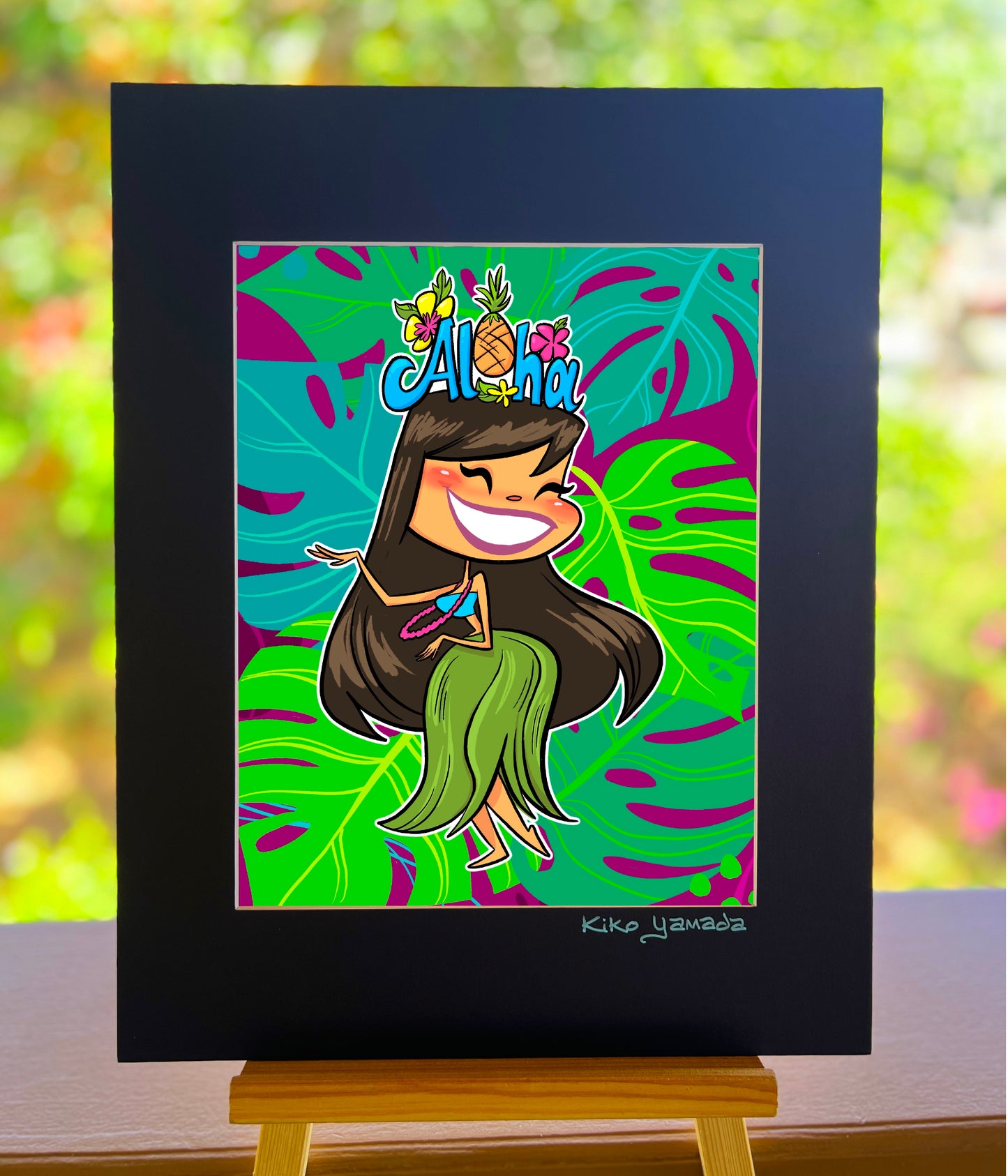 Hula Girl Dancing Illustration